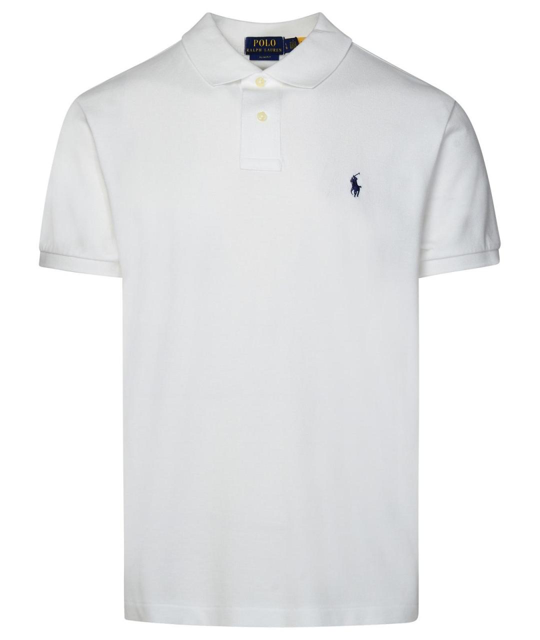 POLO RALPH LAUREN Белое хлопковое поло с коротким рукавом, фото 1