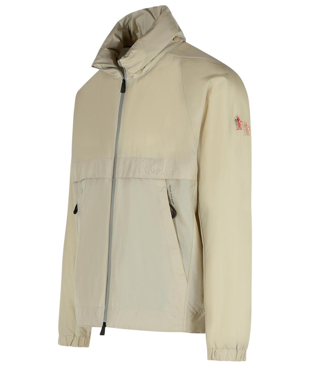 MONCLER GRENOBLE Бежевая полиамидовая куртка, фото 2