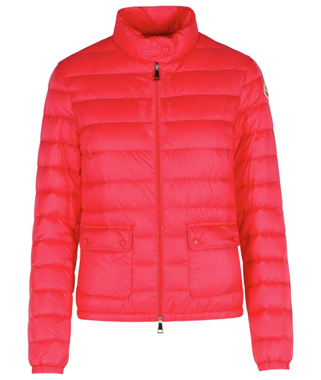 MONCLER Фуксия полиамидовый пуховик, фото 1