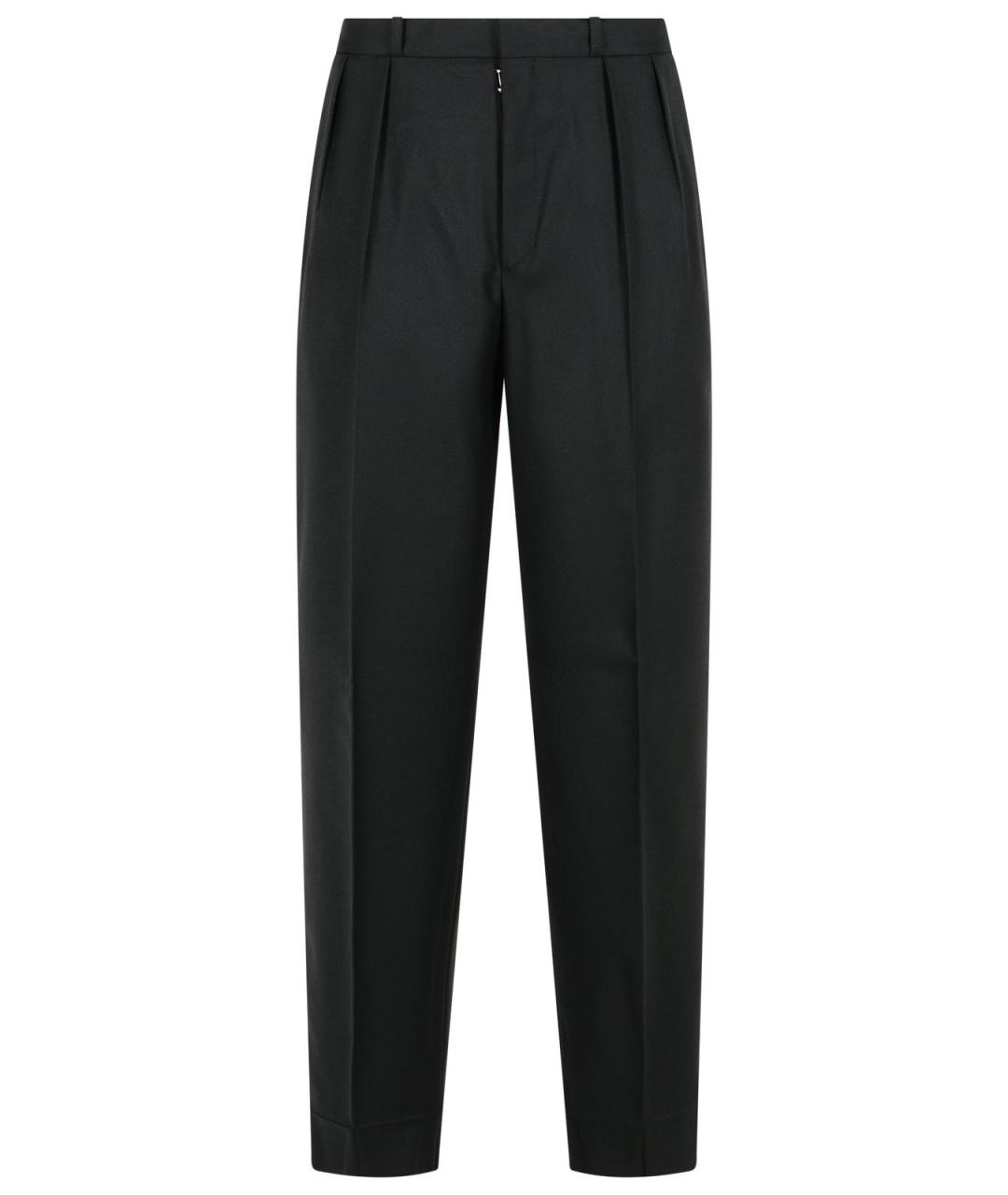 MAISON MARGIELA Черные хлопковые повседневные брюки, фото 1