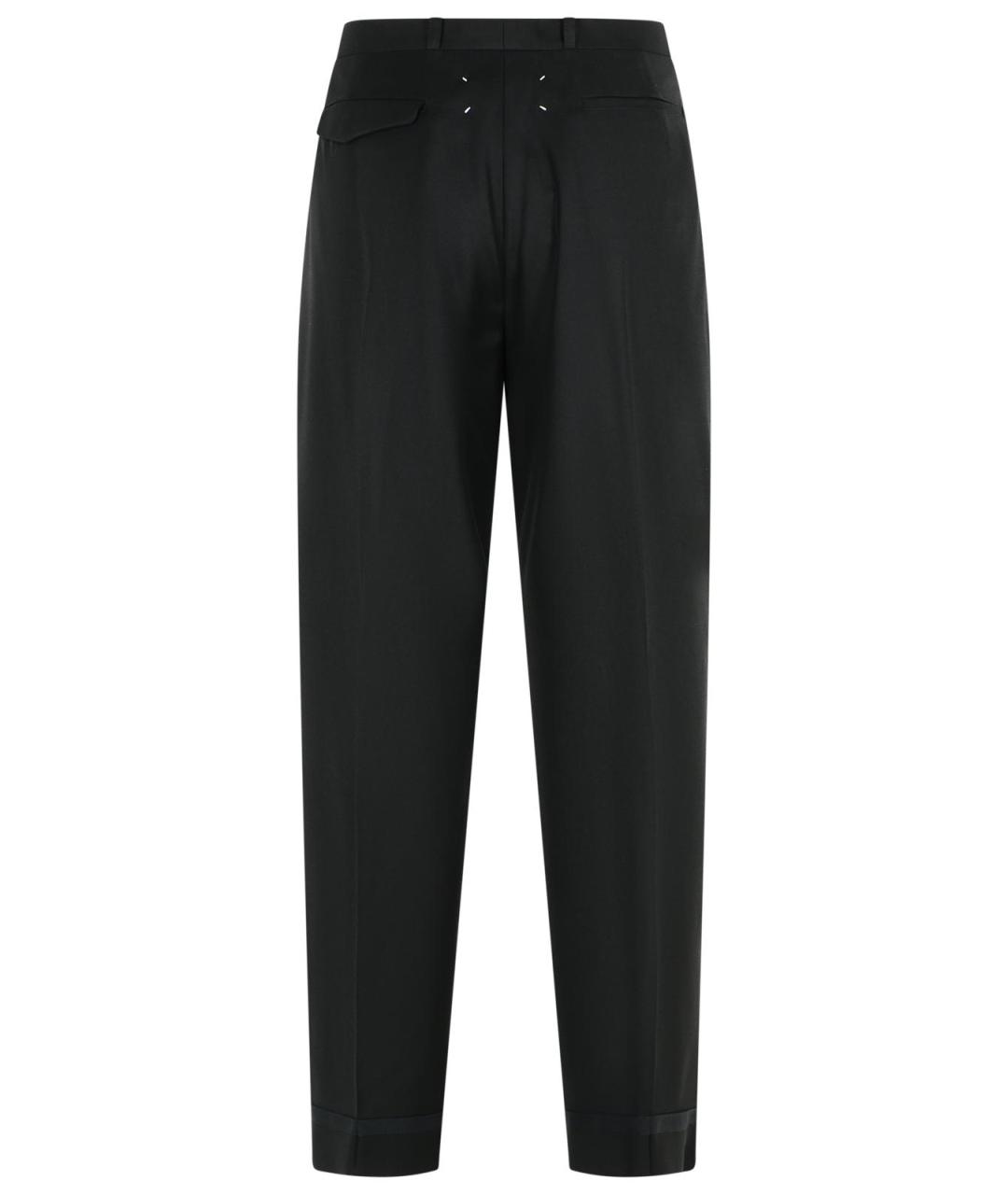 MAISON MARGIELA Черные хлопковые повседневные брюки, фото 3