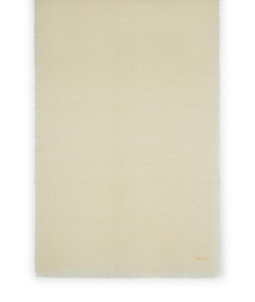 MAX MARA Белый шерстяной шарф, фото 1