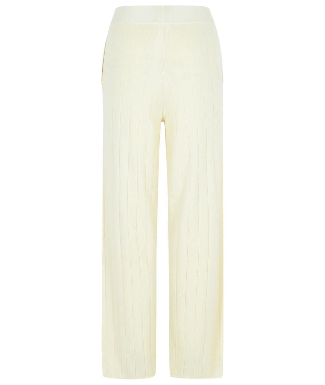 MAX MARA Белые кашемировые прямые брюки, фото 3