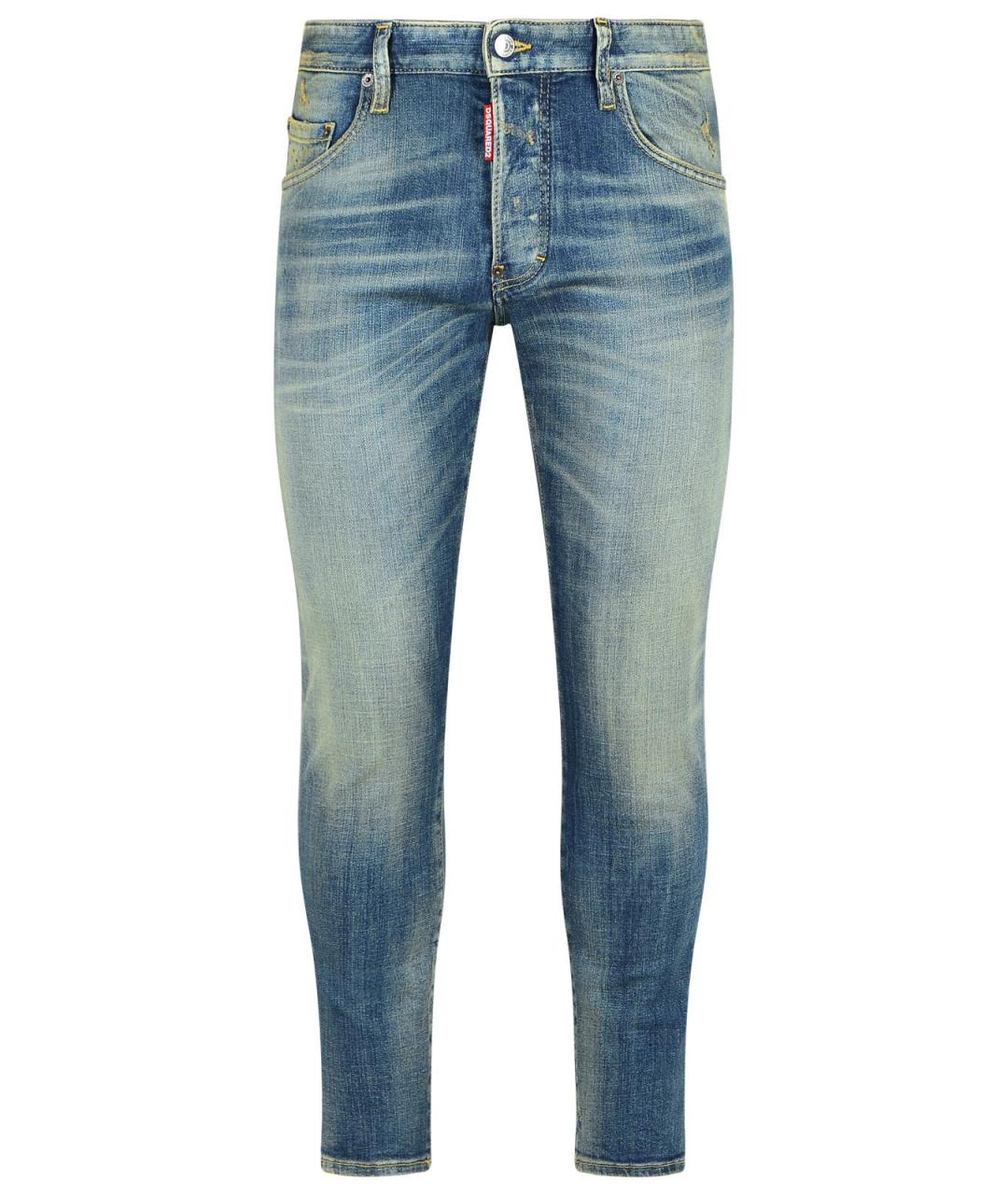 DSQUARED2 Синие хлопковые джинсы скинни, фото 1
