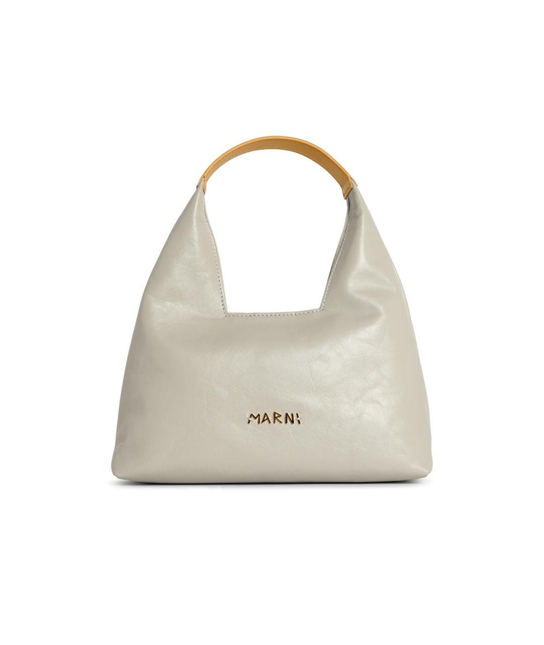 MARNI Серая кожаная сумка через плечо, фото 1