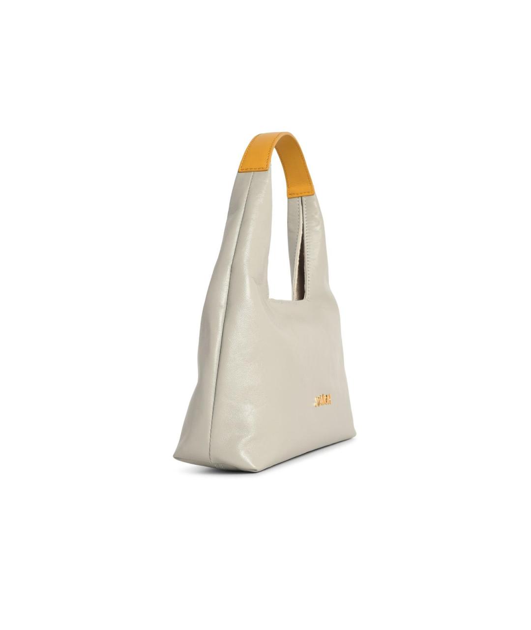 MARNI Серая кожаная сумка через плечо, фото 2