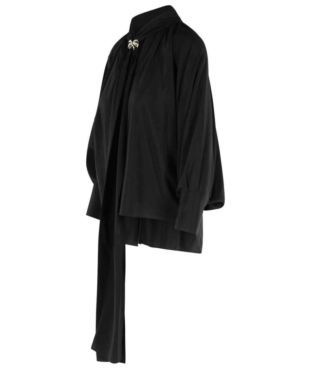 MAX MARA Черная шелковая рубашка, фото 2