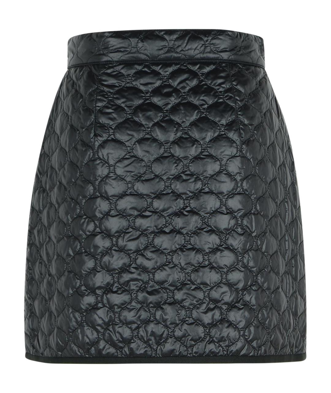 MONCLER Черная полиамидовая юбка мини, фото 3