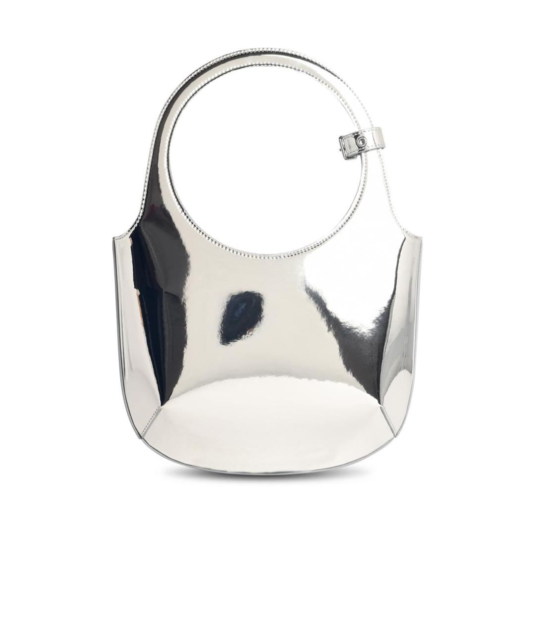COURREGES Серебряная сумка с короткими ручками из искусственной кожи, фото 3