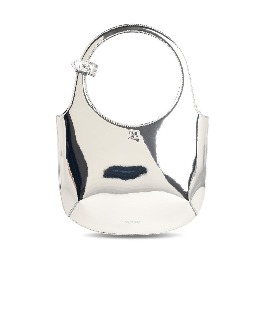 COURREGES Серебряная сумка с короткими ручками из искусственной кожи, фото 1
