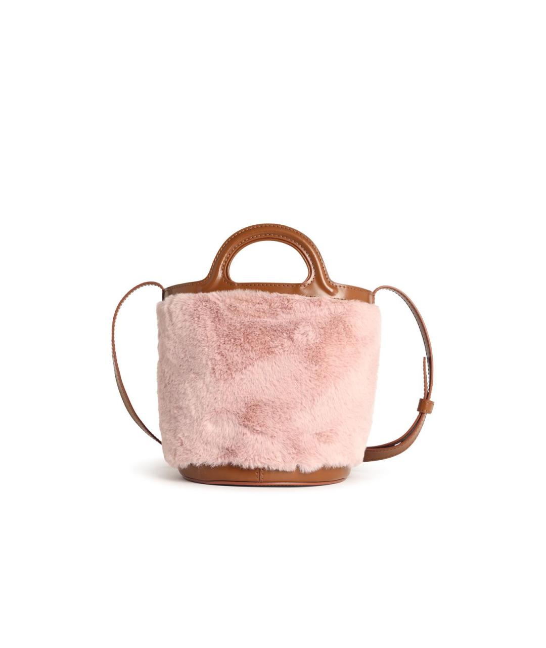 MARNI Розовая синтетическая сумка тоут, фото 3