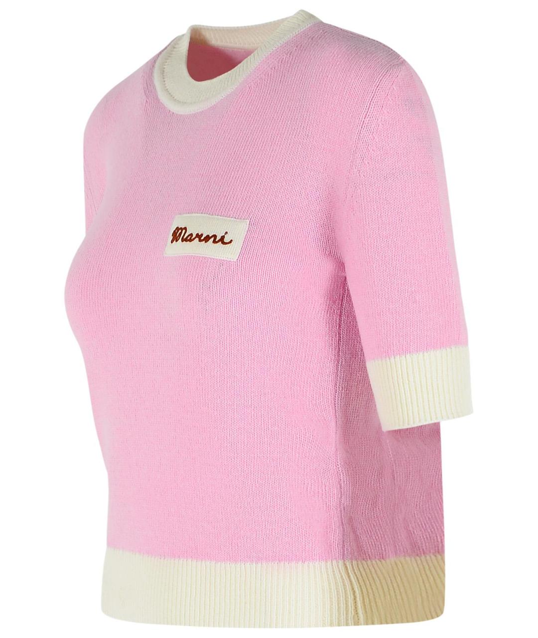 MARNI Розовый шерстяной джемпер / свитер, фото 2