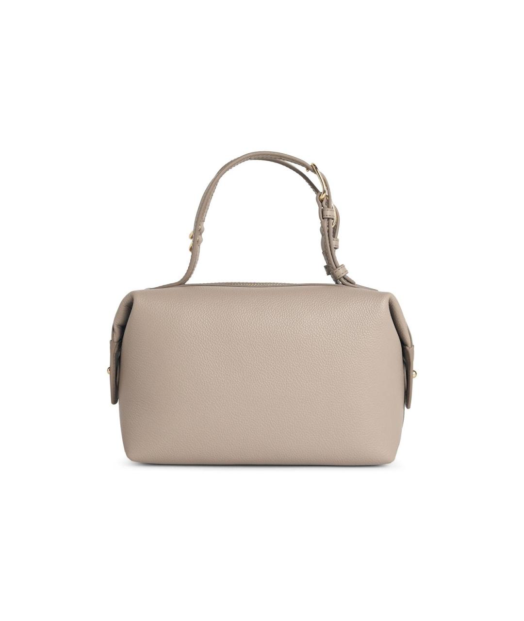 FURLA Серая кожаная сумка с короткими ручками, фото 3