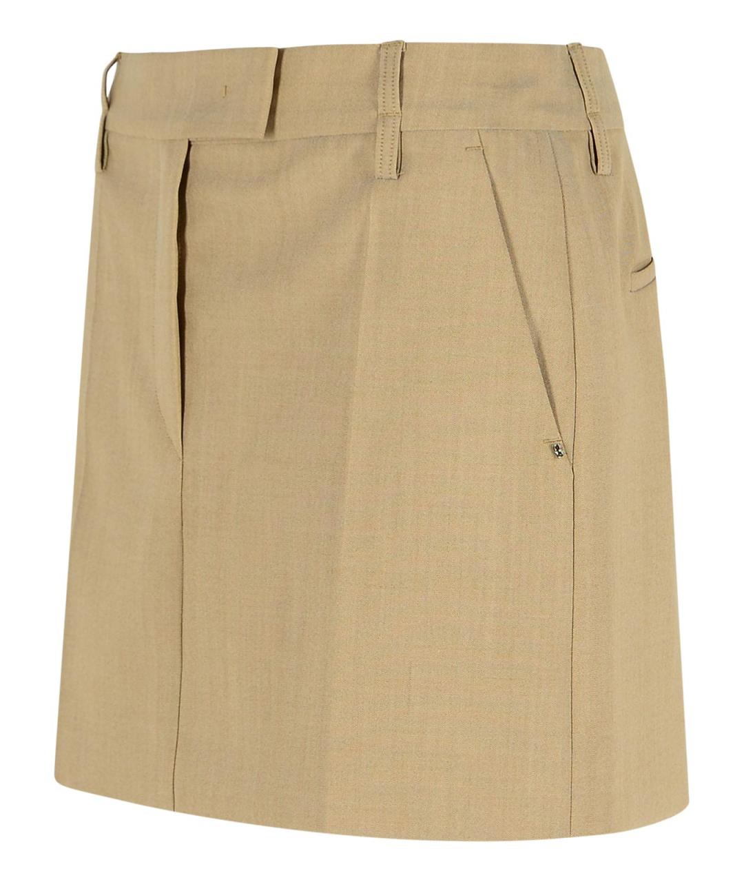 SPORTMAX Коричневая шерстяная юбка мини, фото 2