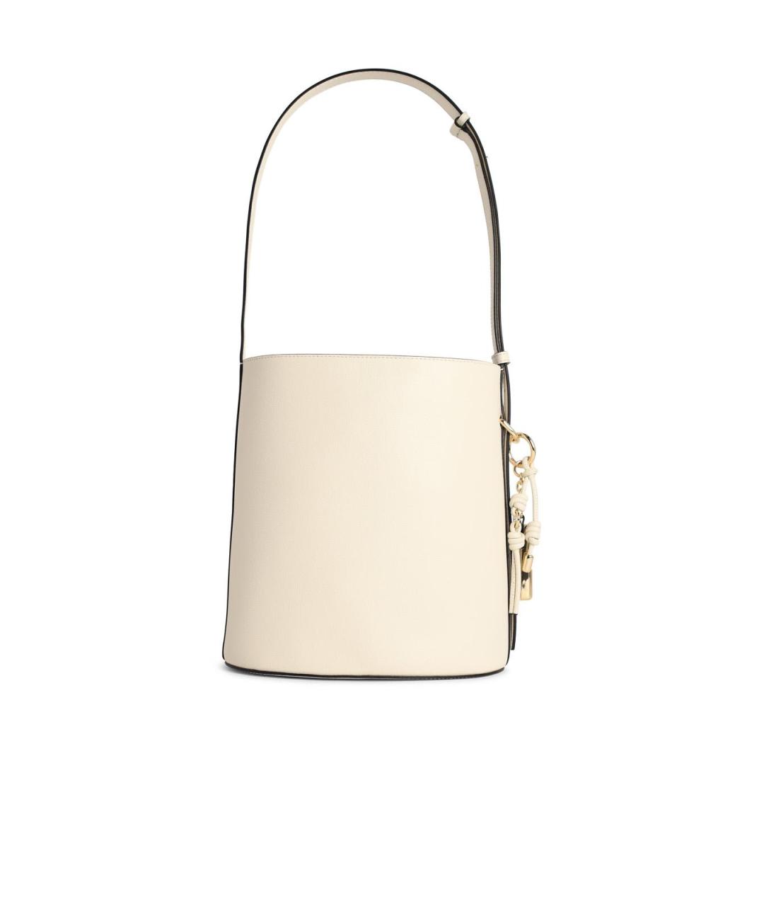 FURLA Бежевая кожаная сумка с короткими ручками, фото 3