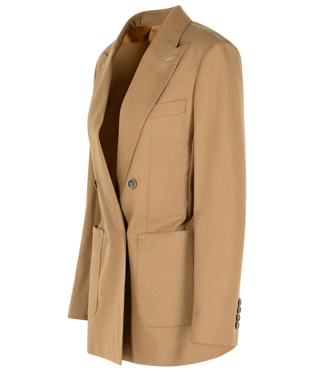 MAX MARA Коричневый кашемировый жакет/пиджак, фото 2