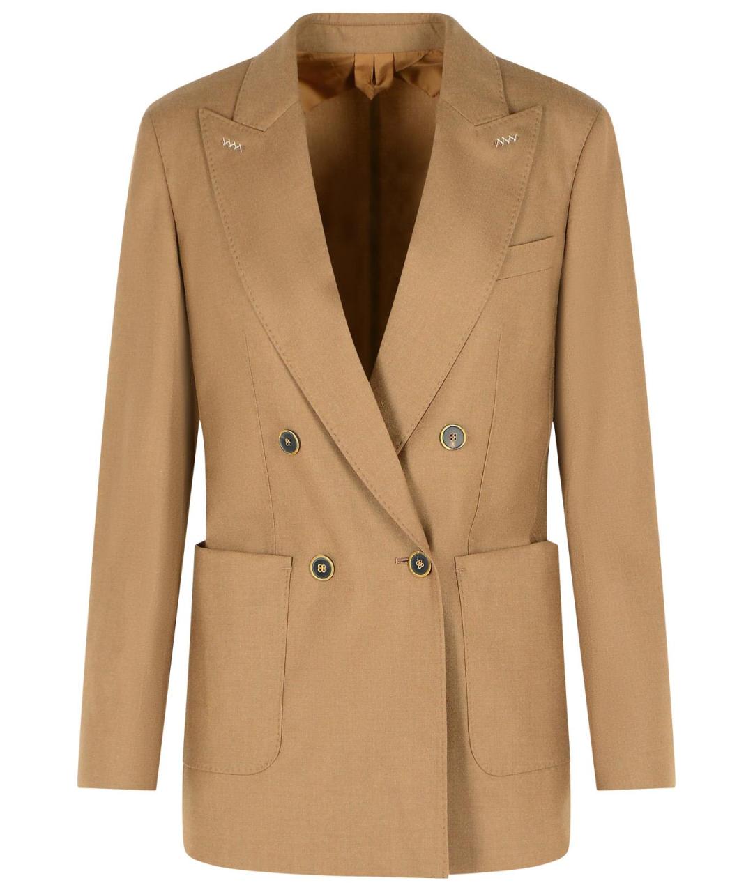 MAX MARA Коричневый кашемировый жакет/пиджак, фото 1