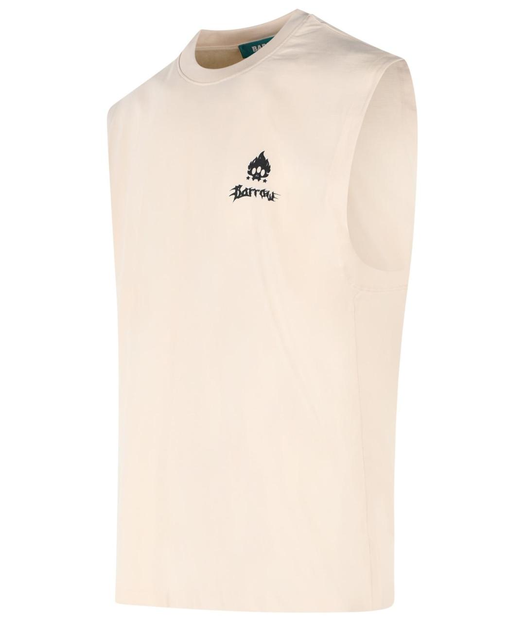 BARROW Бежевая хлопковая майка, фото 2
