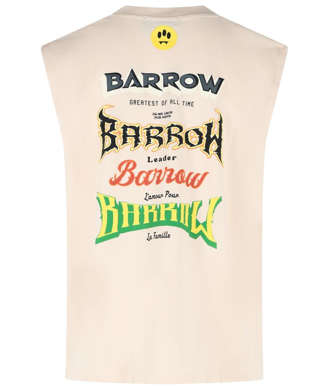 BARROW Бежевая хлопковая майка, фото 3