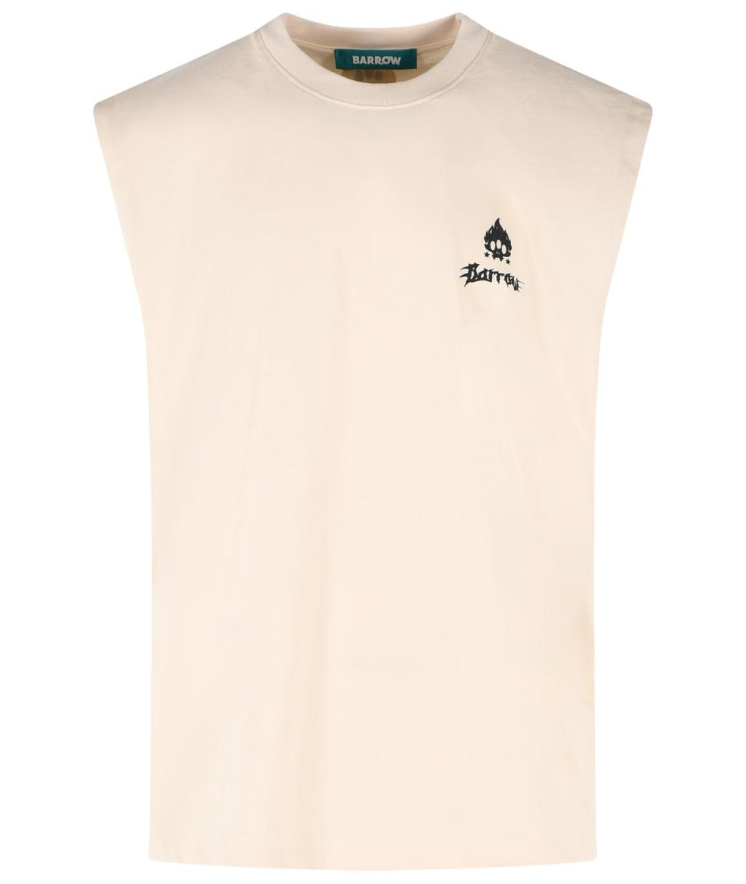 BARROW Бежевая хлопковая майка, фото 1
