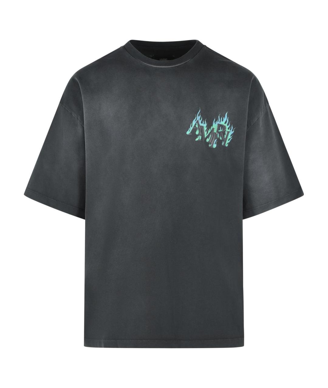 AMIRI Черная хлопковая футболка, фото 1