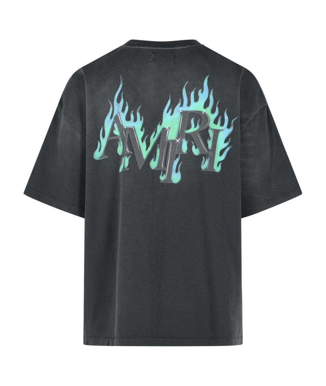 AMIRI Черная хлопковая футболка, фото 3