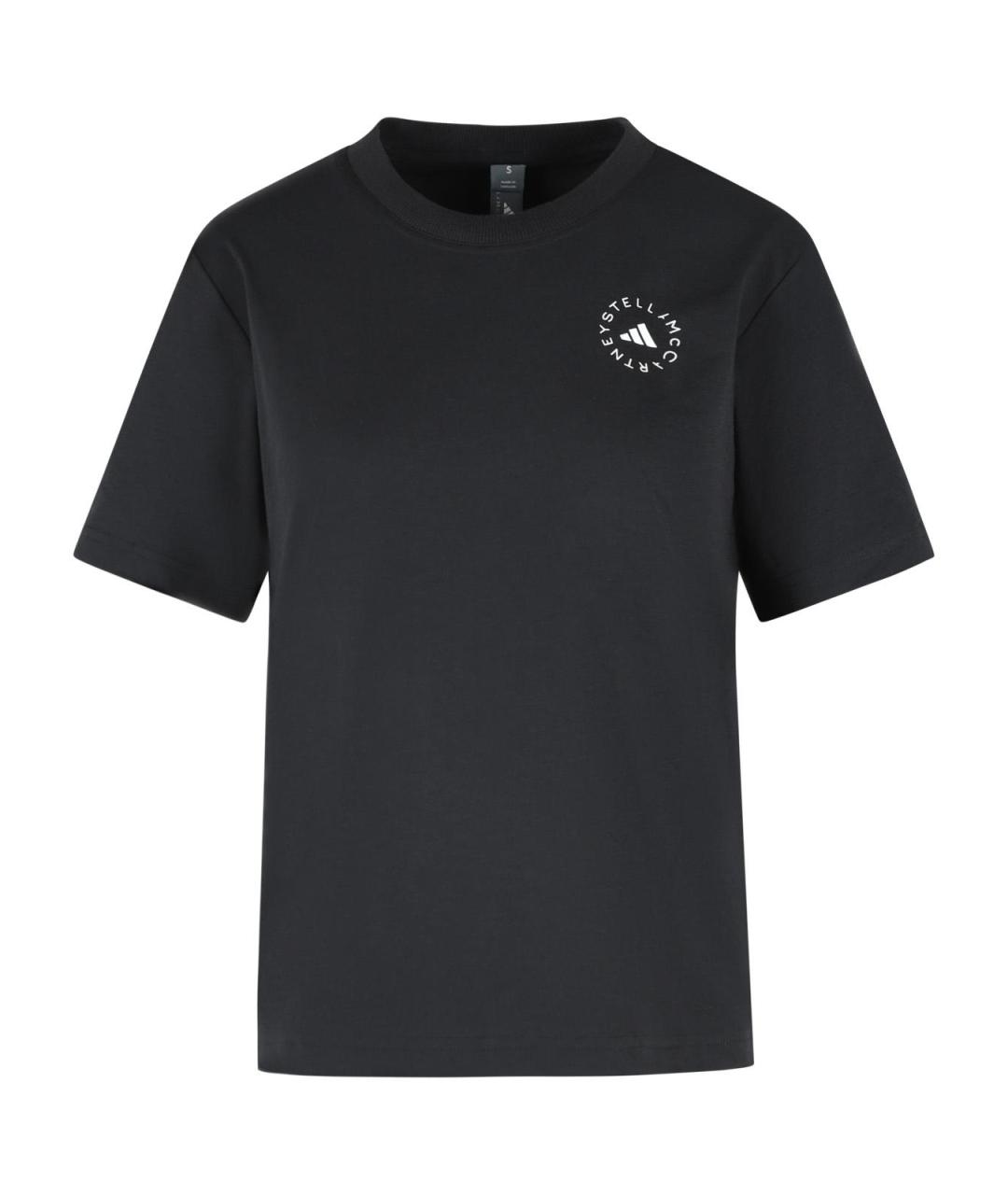 ADIDAS BY STELLA MCCARTNEY Черная хлопковая футболка, фото 1