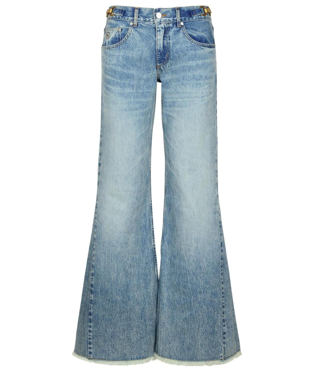 STELLA MCCARTNEY Голубые хлопковые джинсы клеш, фото 1