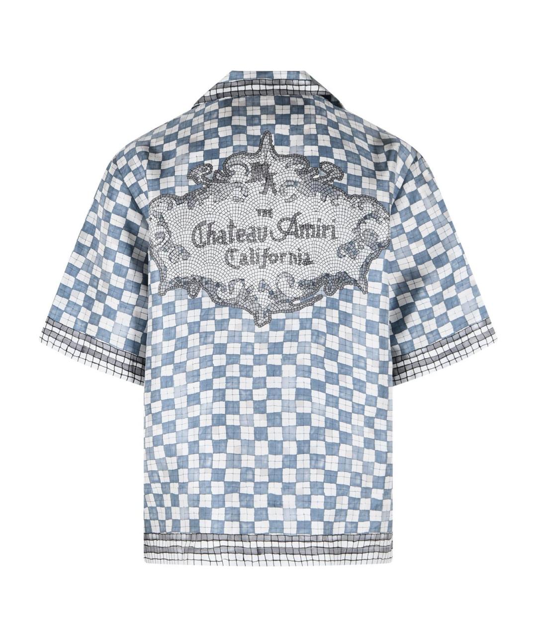 AMIRI Голубая шелковая кэжуал рубашка, фото 3