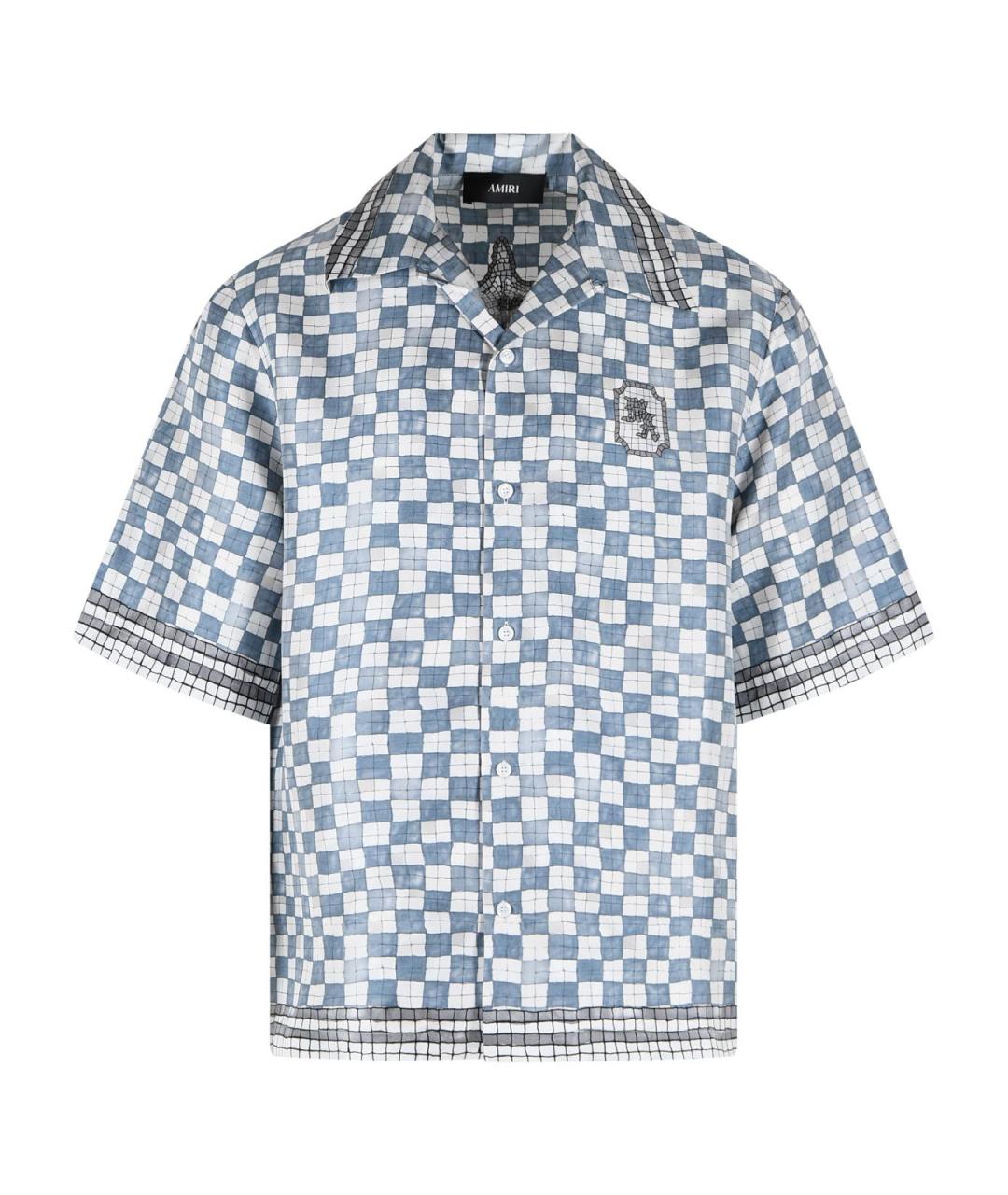 AMIRI Голубая шелковая кэжуал рубашка, фото 1