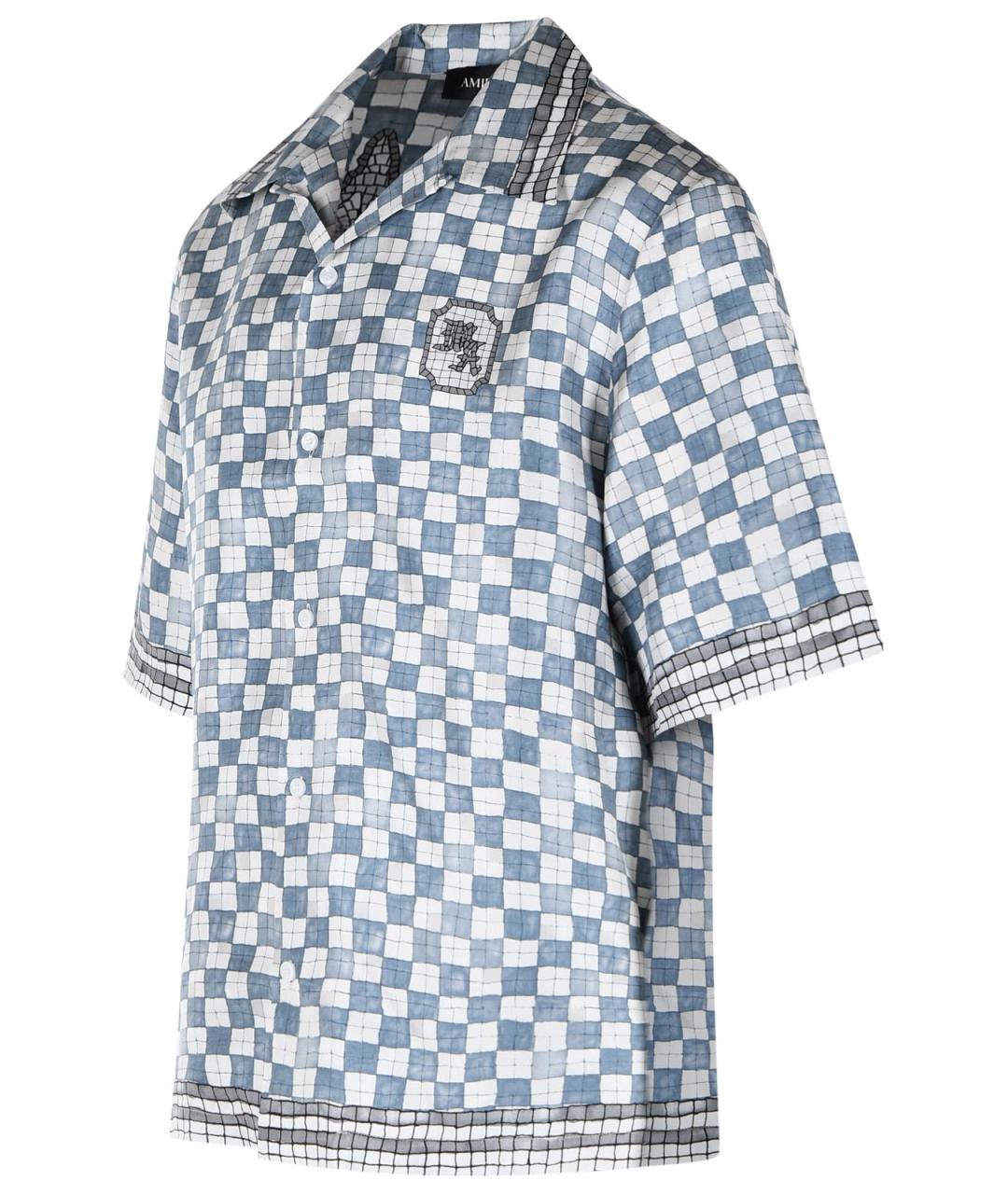 AMIRI Голубая шелковая кэжуал рубашка, фото 2