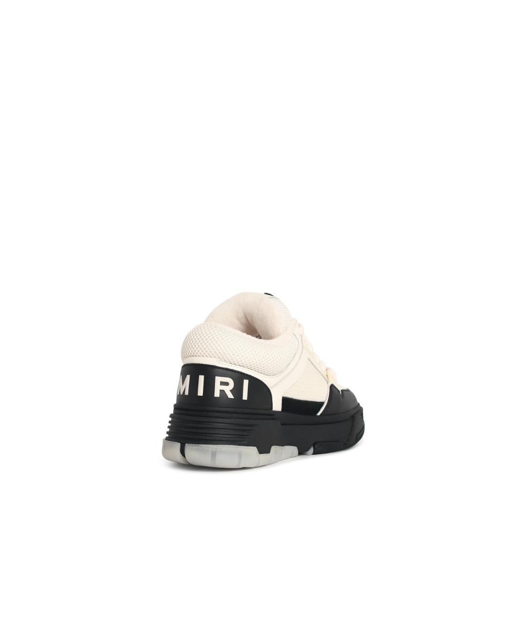 AMIRI Черные кожаные низкие кроссовки / кеды, фото 3
