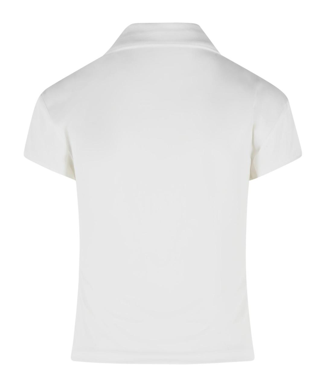 COURREGES Белая полиэстеровая футболка, фото 3
