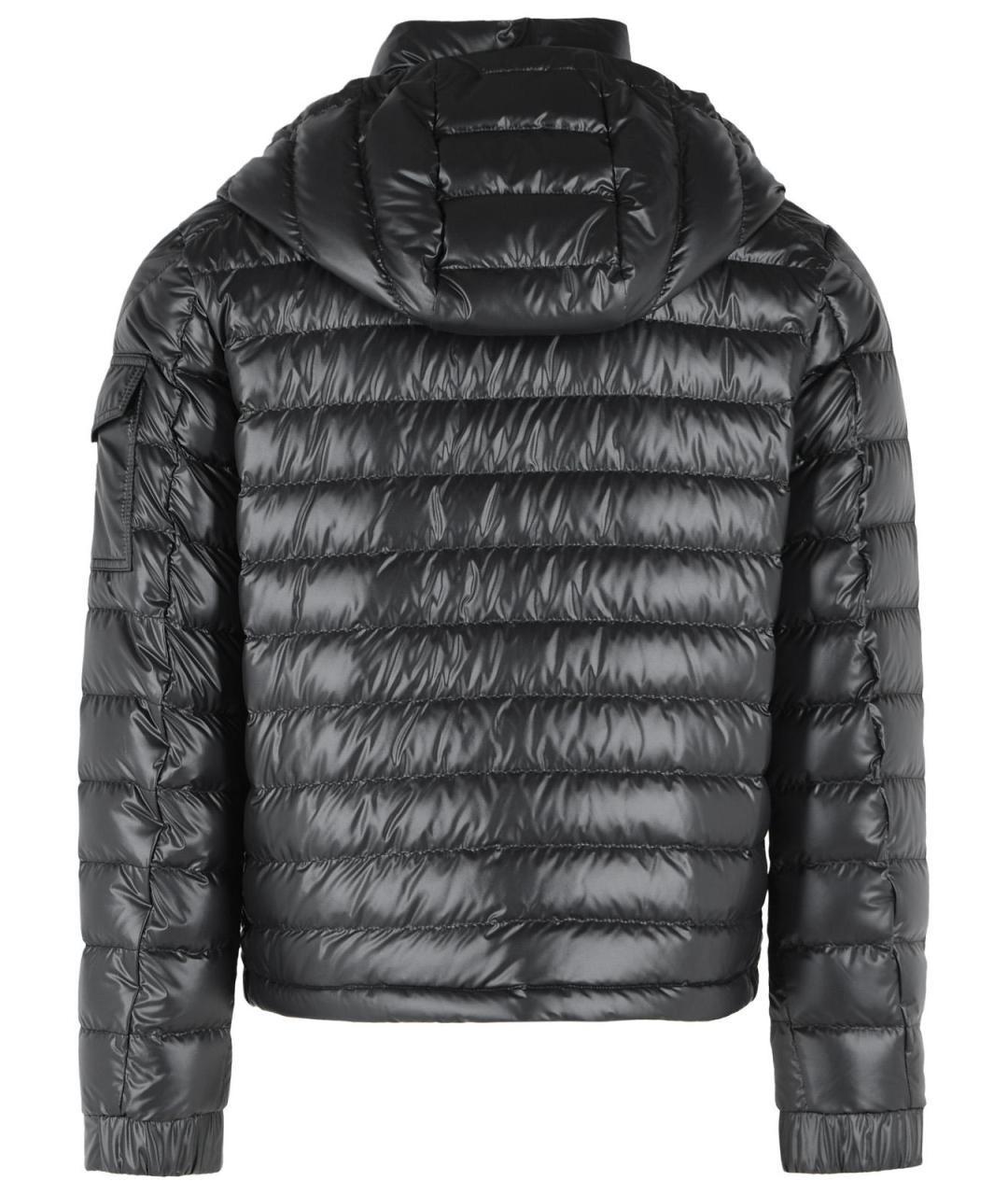 MONCLER Черный полиэстеровый пуховик, фото 3