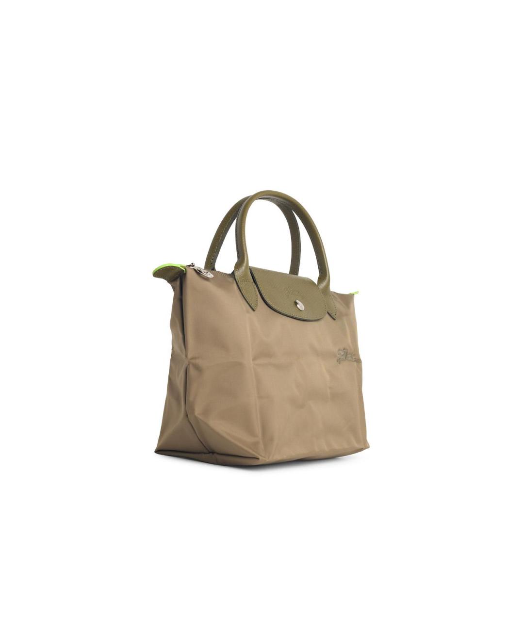 LONGCHAMP Зеленая синтетическая сумка тоут, фото 2