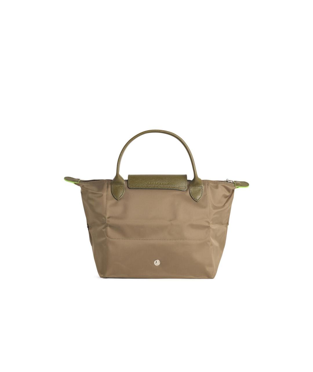 LONGCHAMP Зеленая синтетическая сумка тоут, фото 3