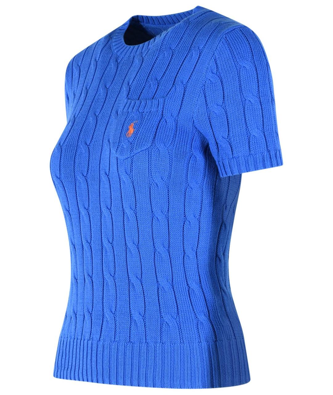 POLO RALPH LAUREN Синяя хлопковая футболка, фото 2