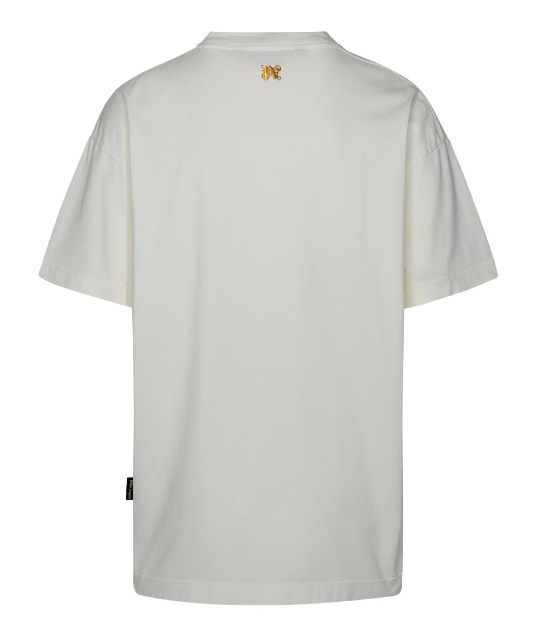 PALM ANGELS Белая хлопковая футболка, фото 3