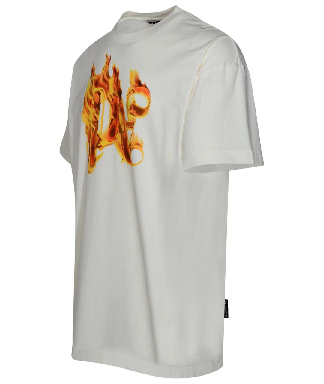 PALM ANGELS Белая хлопковая футболка, фото 2