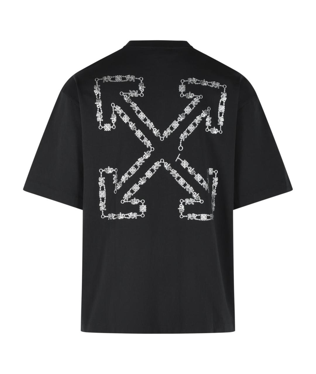 OFF-WHITE Черная хлопковая футболка, фото 3