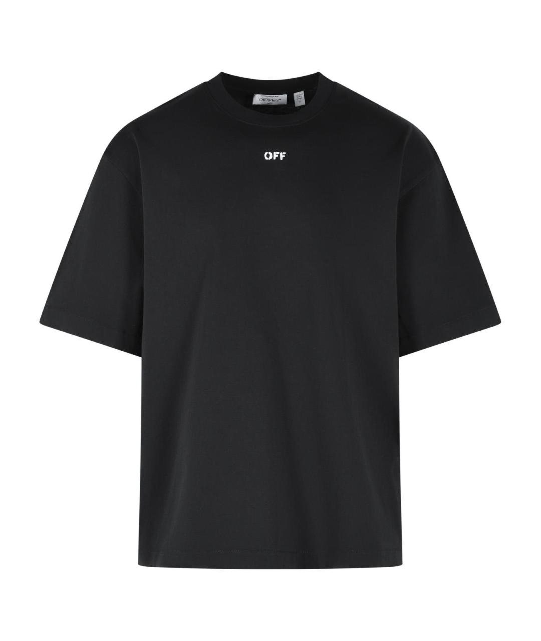 OFF-WHITE Черная хлопковая футболка, фото 1