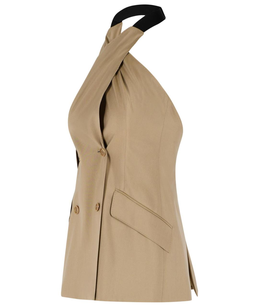 MAX MARA Бежевый шерстяной жилет, фото 2