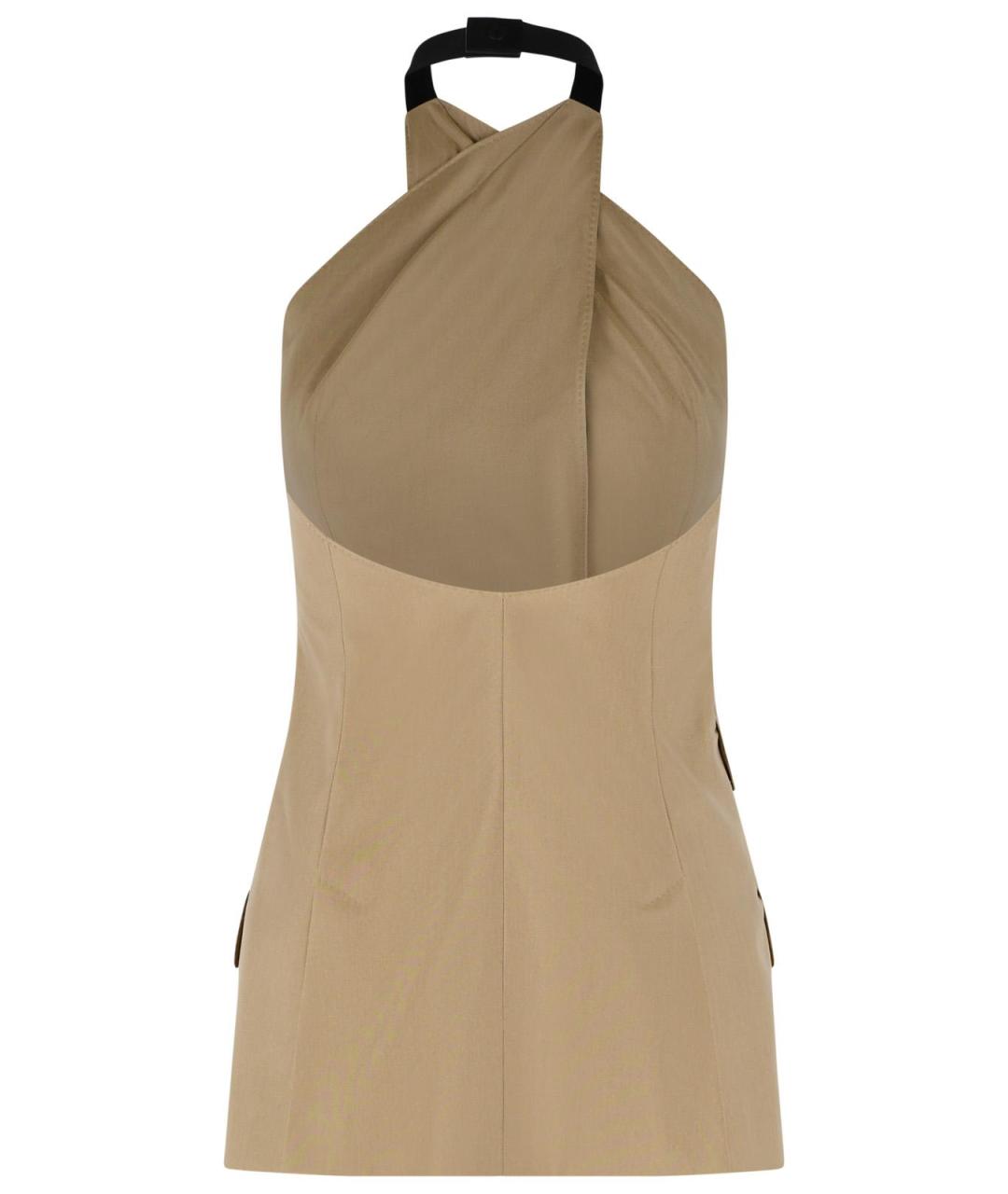 MAX MARA Бежевый шерстяной жилет, фото 3