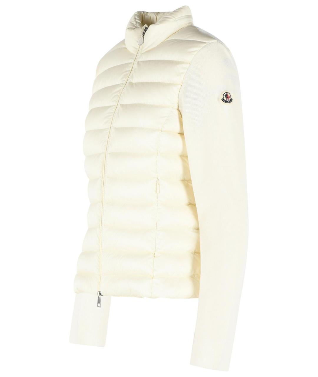 MONCLER Белый полиамидовый кардиган, фото 2