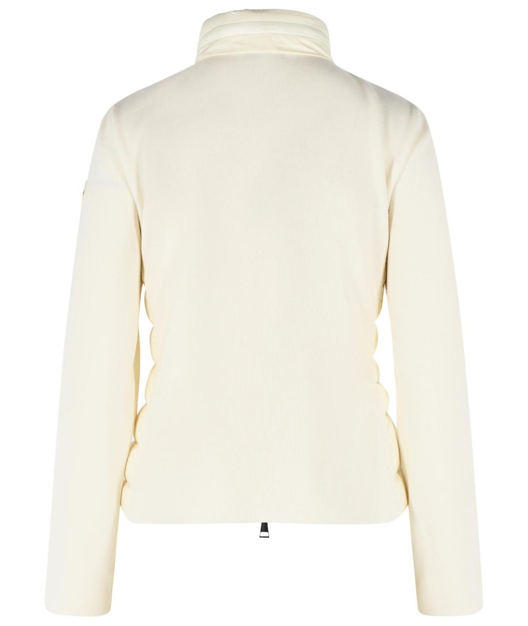 MONCLER Белый полиамидовый кардиган, фото 3