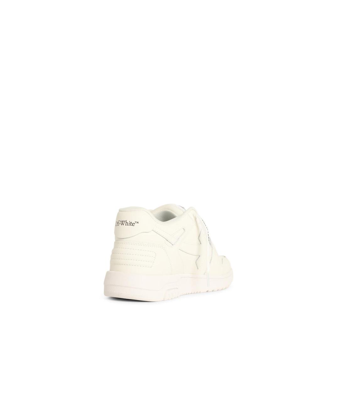 OFF-WHITE Белые кожаные низкие кроссовки / кеды, фото 3