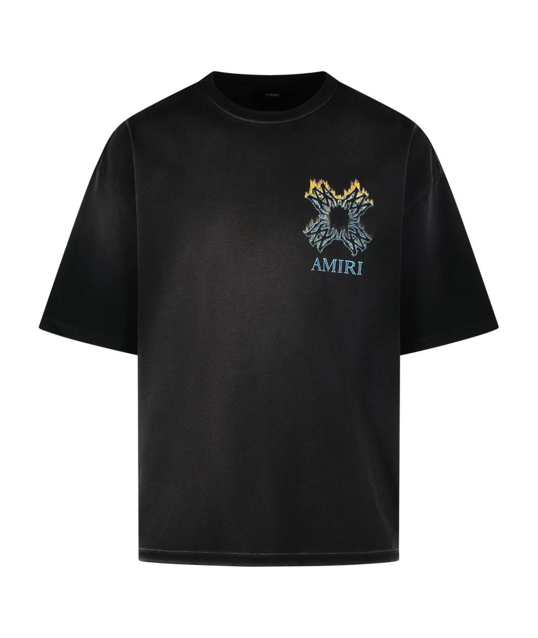AMIRI Черная хлопковая футболка, фото 1