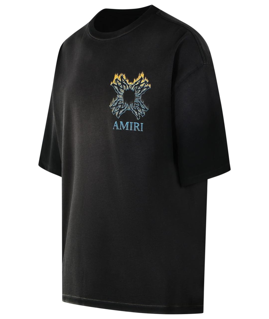 AMIRI Черная хлопковая футболка, фото 2