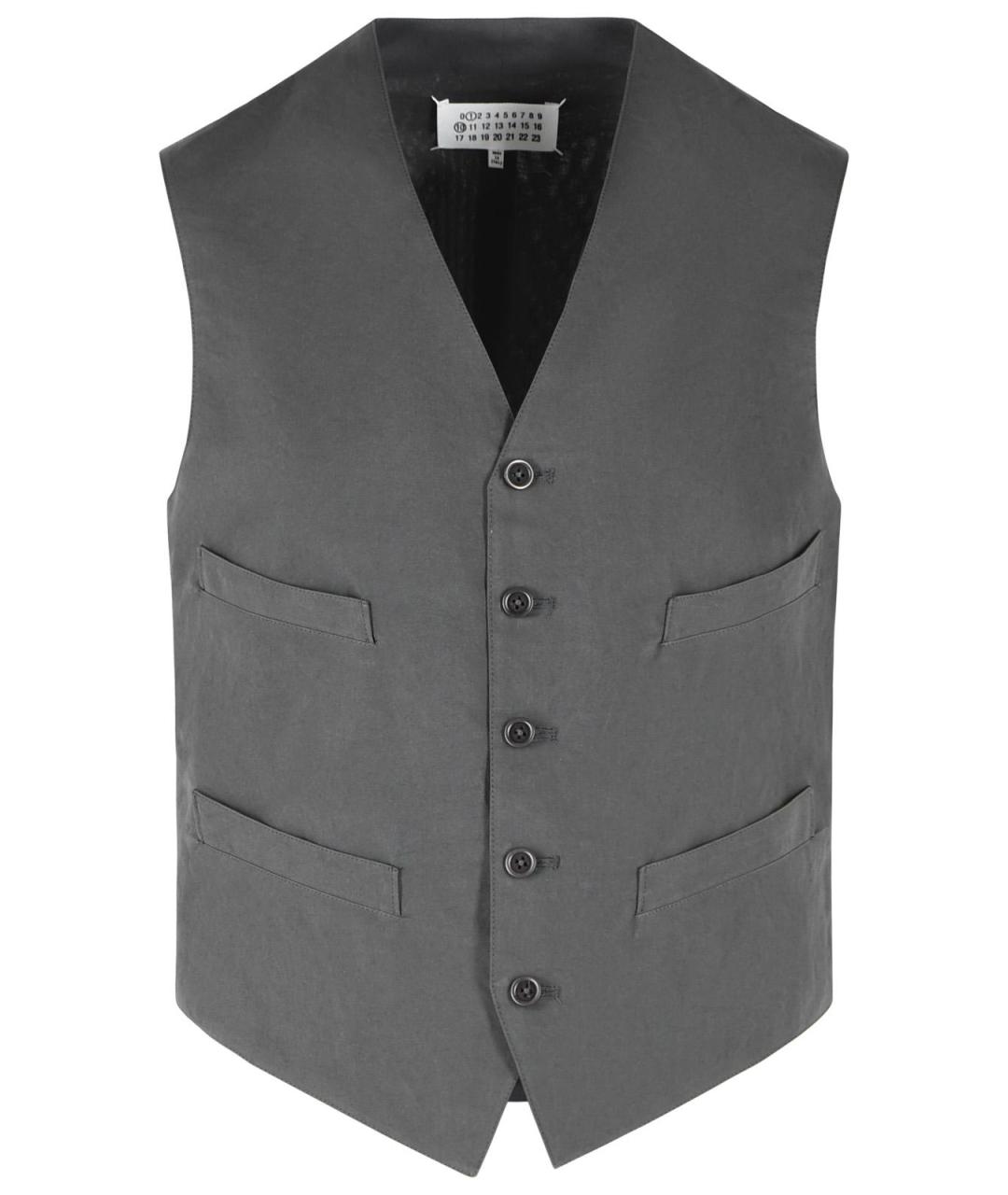 MAISON MARGIELA Серый хлопковый жилет, фото 1