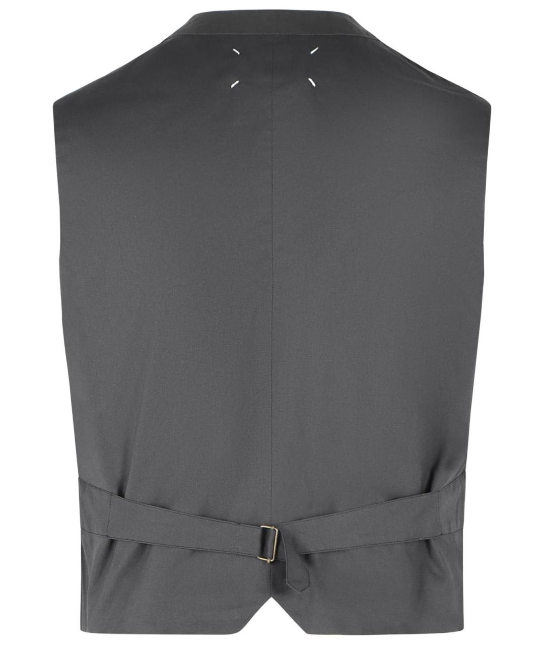 MAISON MARGIELA Серый хлопковый жилет, фото 3